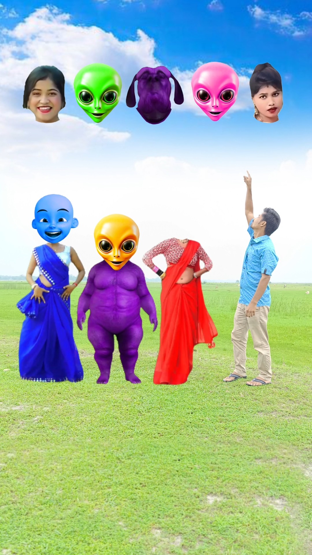moye moye tranding song and blue Sadi women \u0026 red sadi women and young fatdog head matching new game